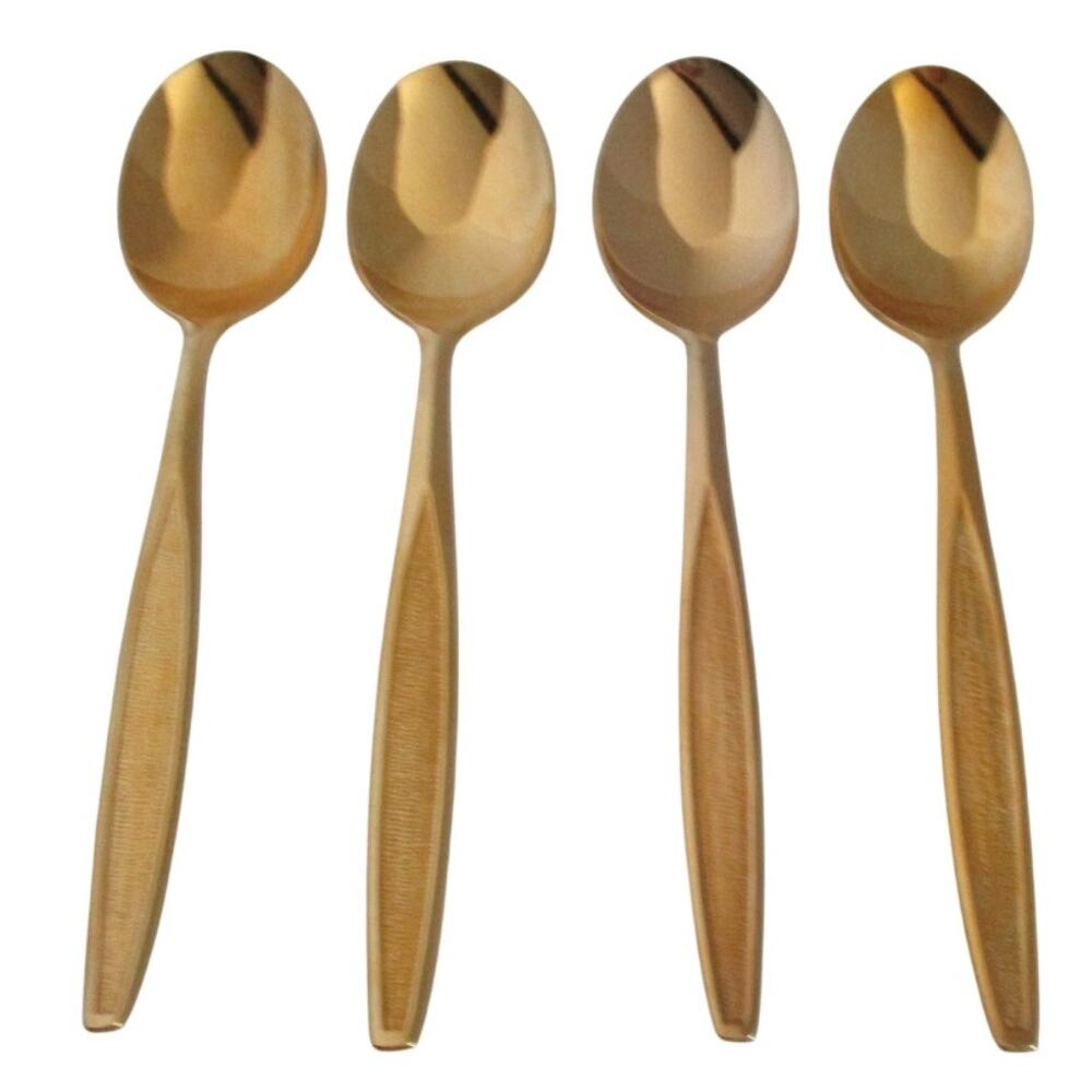 Royalton Antigua Gold Electroplate 6- 1/4" Teaspoons Set Of 4